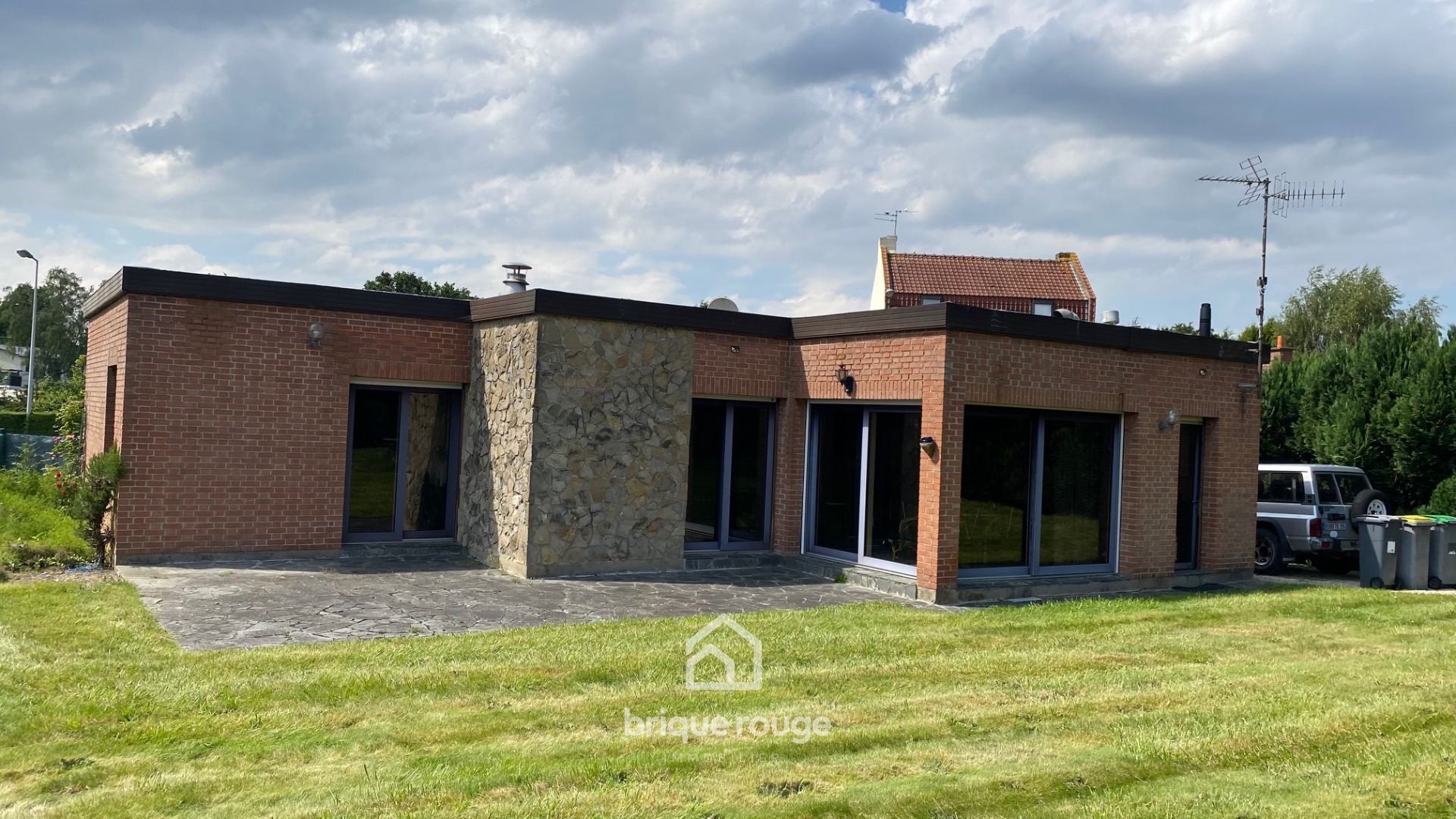 Maison d architecte de  plain pied Photo 1 - Brique Rouge Immobilier