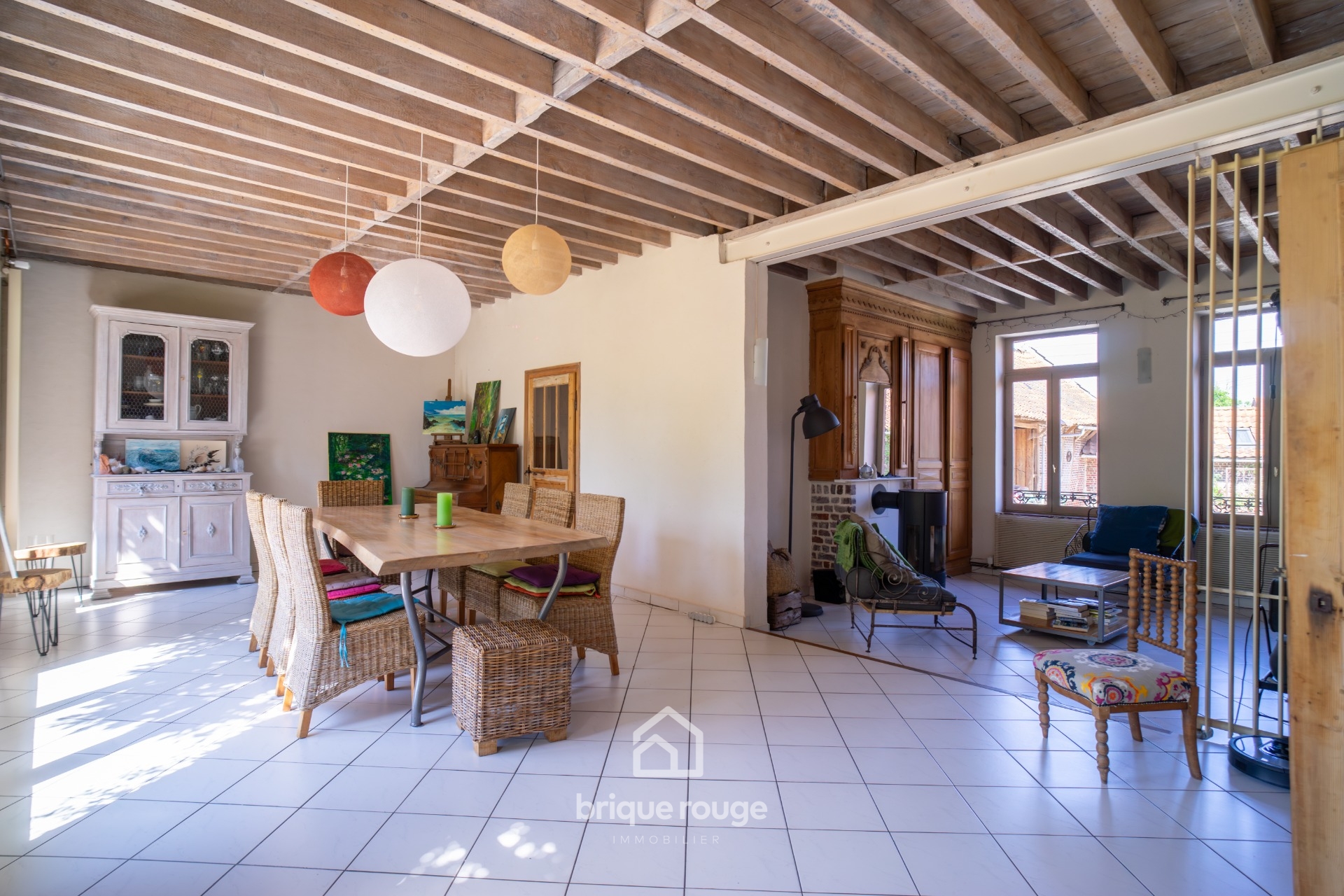 Ferme au carre 4 chambres   logement independant 3 chambres Photo 2 - Brique Rouge Immobilier