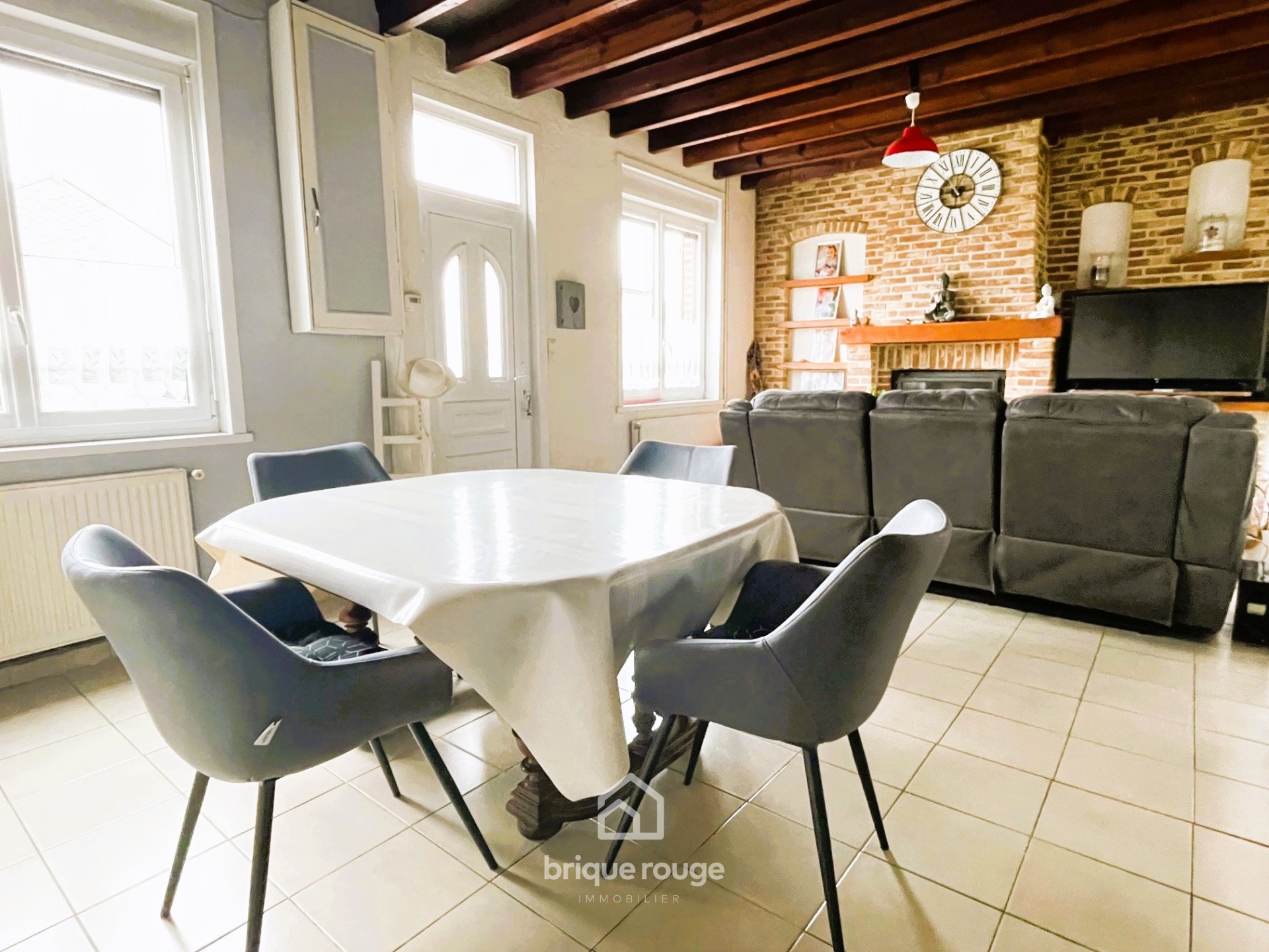 Flamande individuelle sur merville 4 chambres  jardin garage Photo 2 - Brique Rouge Immobilier