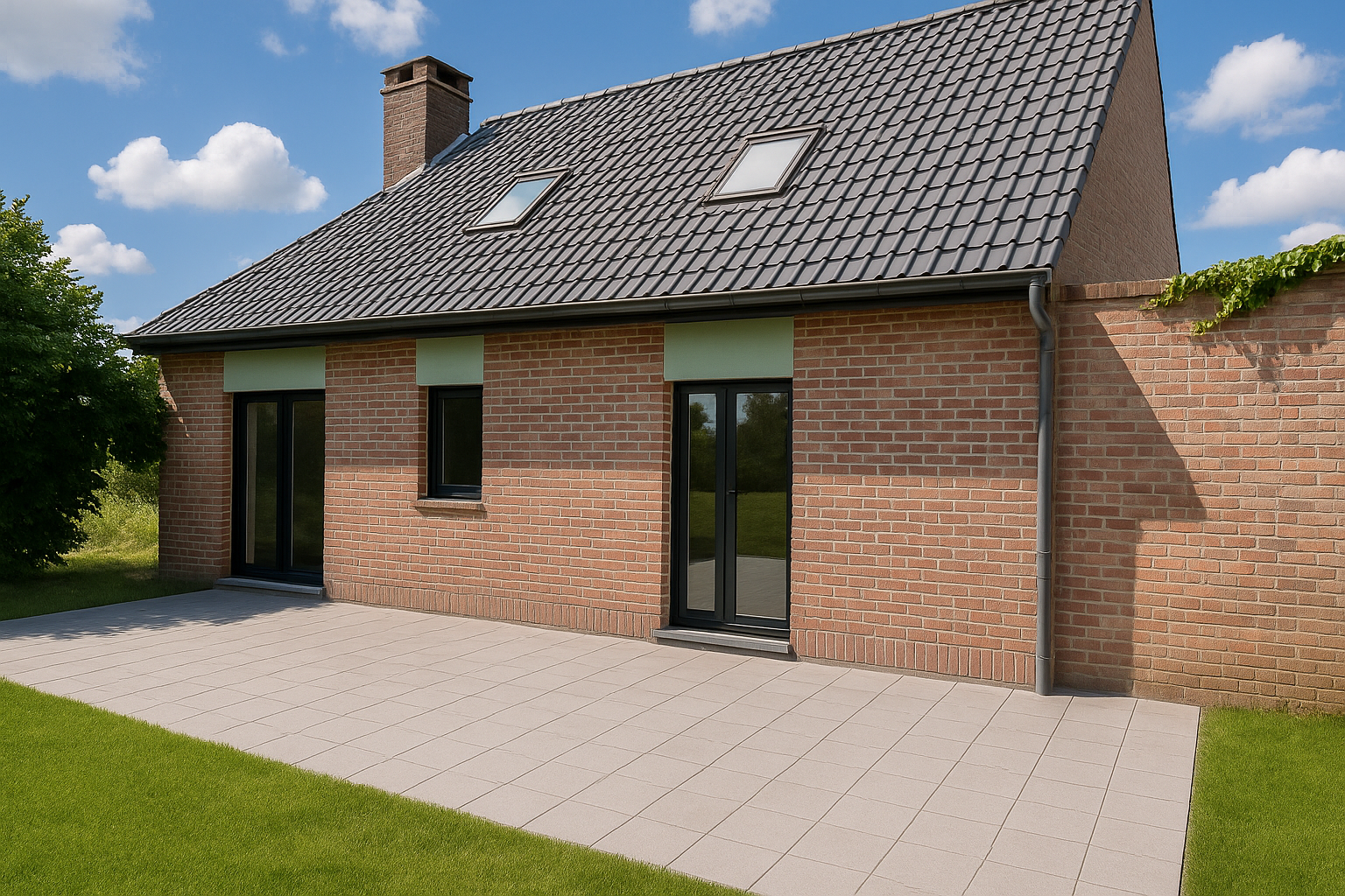 Semi plain pied 107 m 2 salle de bain jardin garage Photo 3 - Brique Rouge Immobilier