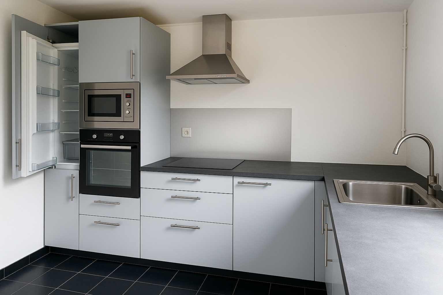 Semi plain pied 107 m 2 salle de bain jardin garage Photo 4 - Brique Rouge Immobilier