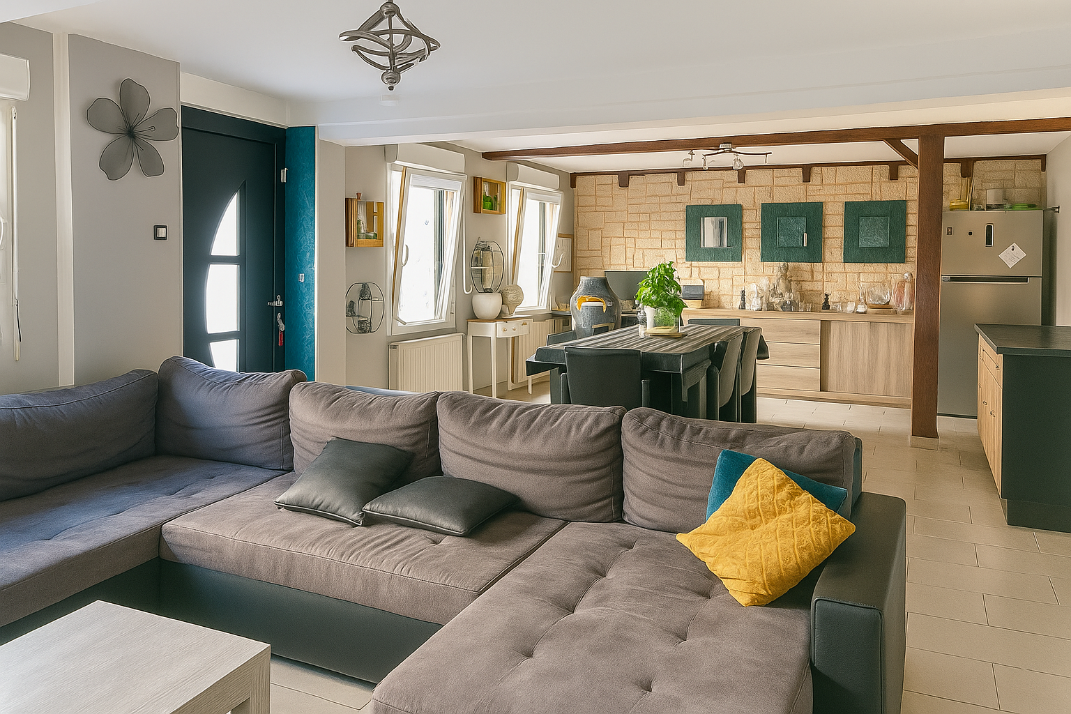 Longere semi plain pied 4 chambres garage Photo 2 - Brique Rouge Immobilier Longere semi plain pied 4 chambres garage Photo 2 - Brique Rouge Immobilier