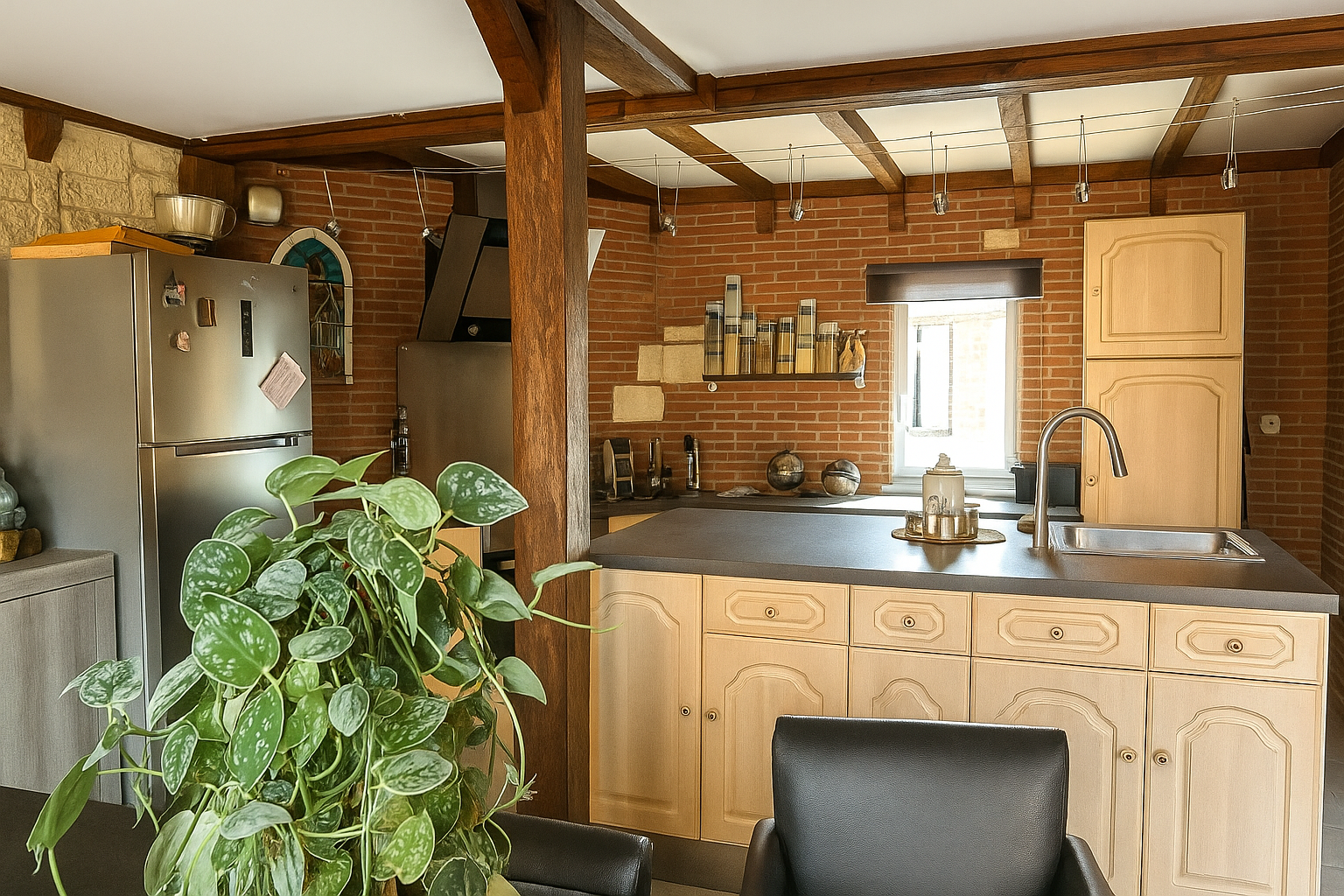 Longere semi plain pied 4 chambres garage Photo 3 - Brique Rouge Immobilier Longere semi plain pied 4 chambres garage Photo 3 - Brique Rouge Immobilier