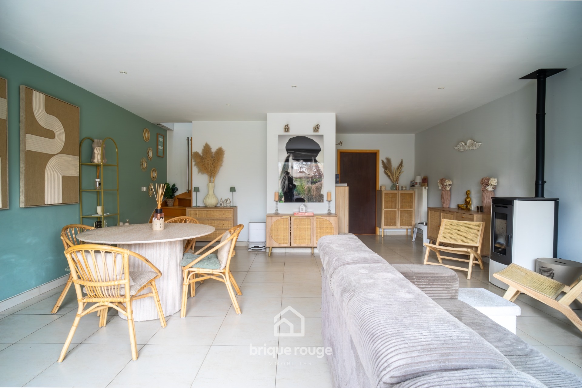 Maison 3 chambres  bureau jardin garage d environ 135m Photo 5 - Brique Rouge Immobilier