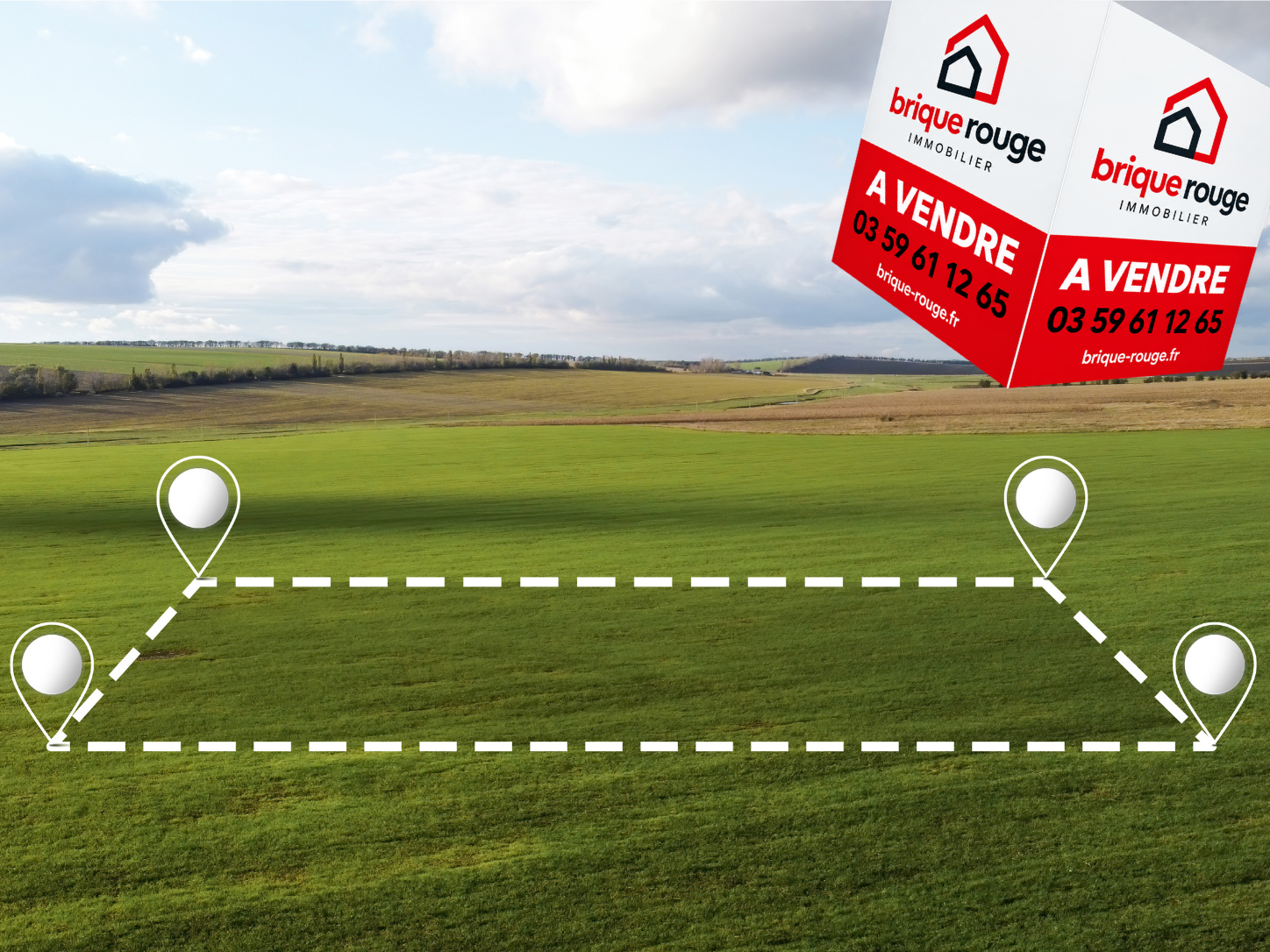 Terrain 653 m second rang Photo 1 - Brique Rouge Immobilier