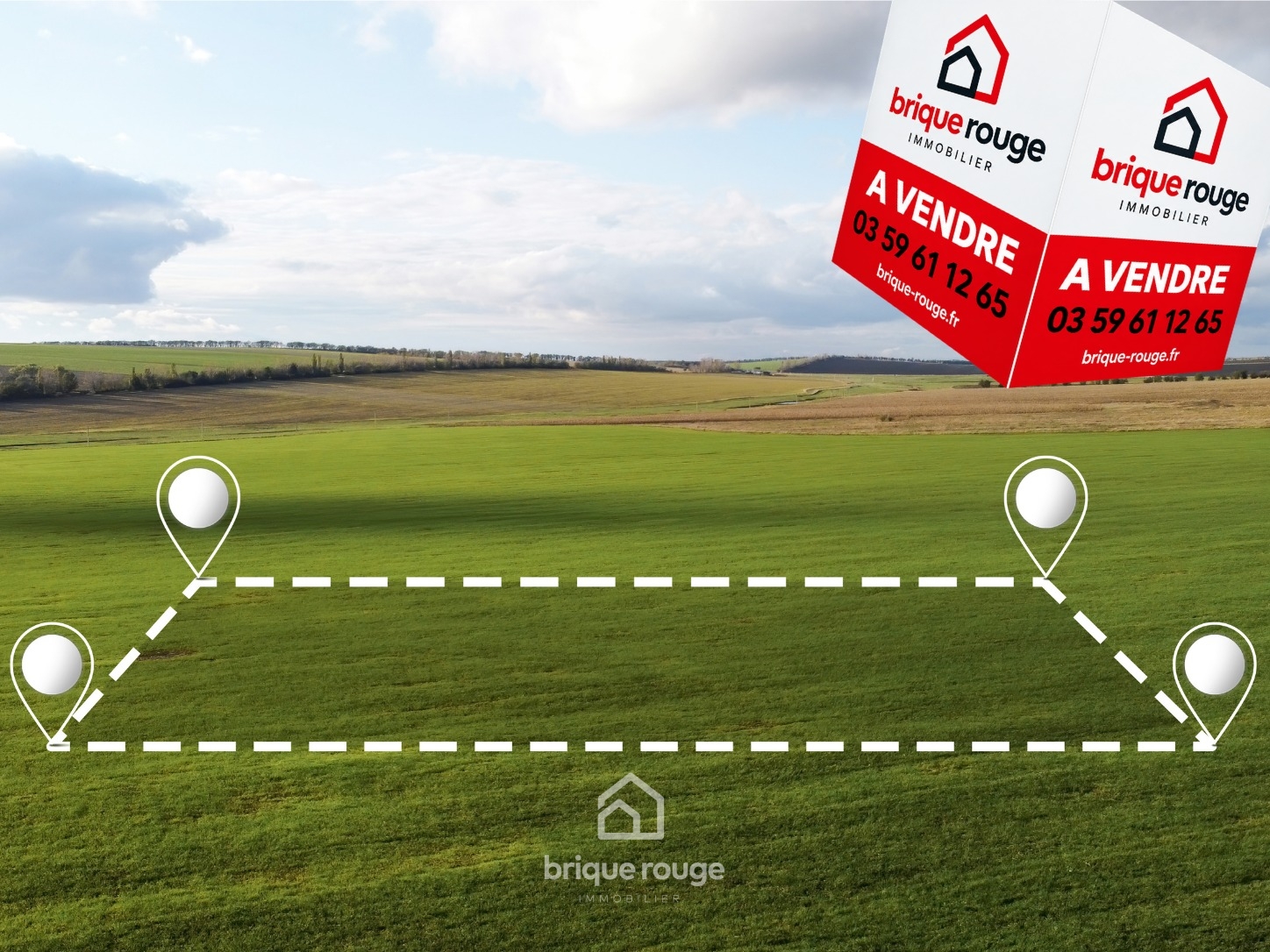 Terrain de 883m  faumont Photo 1 - Brique Rouge Immobilier